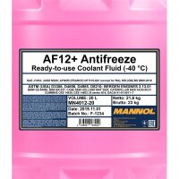 2x MANNOL Longlife Kühlerfrostschutz AF12+, 20L