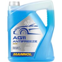MANNOL Antifreeze AG11 (- 40°C) Blau, 5L + Frostschutzprüfer