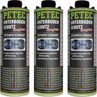 3x PETEC Unterbodenschutz Bitumen schwarz, 1 Liter