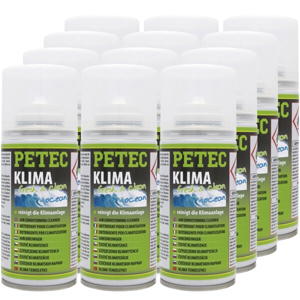 12x PETEC Klima Fresh & Clean Ocean, 75 ml