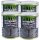4x PETEC Unterbodenschutz Bitumen schwarz, 1 L
