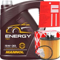 FEBI ÖLFILTER + 5L Mannol Energy 5W-30 Motor-öl