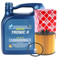 FEBI ÖLFILTER + ARAL Super Tronic K Motoröl...