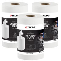3x TECPO Putzrolle 2-lagig, 23x30 cm, WEIß-300