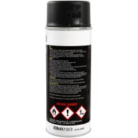 4x TECPO Thermolack Auspufflack Ofenlack 800°C schwarz 400 ml + Pistolengriff