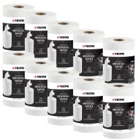 10x TECPO Putzrolle 2-lagig, 23x30 cm, WEIß-300