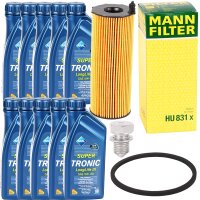 Mann Ölfilter, Schraube + 10L ARAL Super Tronic K...