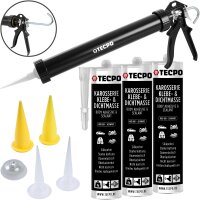 3x TECPO KKD 801 Karosserie Klebe- und Dichtmasse, 370g +...