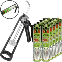 10x PETEC K&D Karosserie Klebe- und Dichtmasse 310 ml...