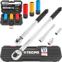 TECPO Drehmomentschlüssel 1/2" 28-210 Nm +...