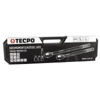 TECPO Drehmomentschlüssel 1/2" 28-210 Nm + 1/4" 5-25 Nm + Kraft-Schoneinsätze SW 17mm 19mm 21mm
