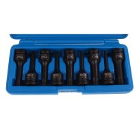 BGS Kraft-Bit-Einsatz-Satz | Antrieb Innenvierkant 12,5 mm (1/2") | Keil-Profil (für Ribe) M5 - M14 | 9-tlg.