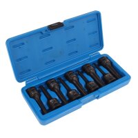 BGS Kraft-Bit-Einsatz-Satz | Antrieb Innenvierkant 12,5 mm (1/2") | Keil-Profil (für Ribe) M5 - M14 | 9-tlg.