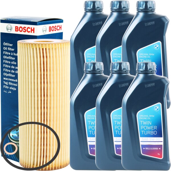 Bosch Oelfiltereinsatz 1457429252 + 6 Liter Original BMW 5W-30 Twin Power Turbo Longlife-04