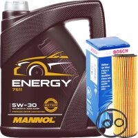 BOSCH Ölfilter + Mannol Energy 5W30 5 Liter