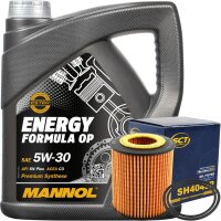 SCT Filter, Ölfilter + Mannol 5W-30 7701 O.E.M....