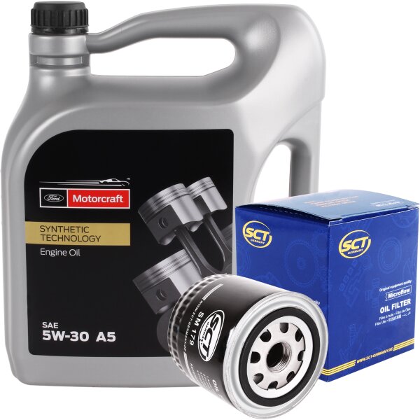 SCT Ölfilter + Ford 155D3A Formula F 5W-30 Motoröl, 5 Liter, WSS-M2C913-C