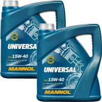 2x MANNOL Universal 15W-40 API SN/CH-4 Motoröl, 4 Liter