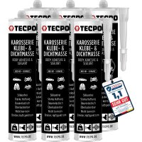 6x TECPO KKD 801 Karosserie Klebe- und Dichtmasse, 370g