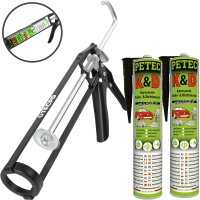 2x PETEC K&D Karosserie Klebe- und Dichtmasse 310 ml...