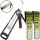 2x PETEC K&D Karosserie Klebe- und Dichtmasse 310 ml schwarz + Skelett-Kartuschenpresse