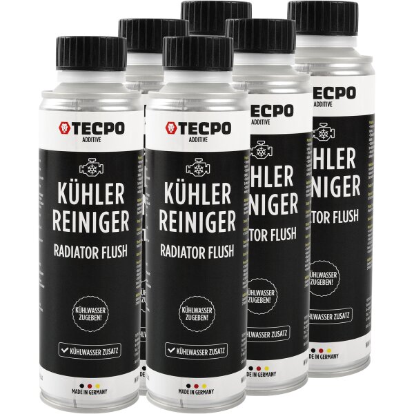 6x TECPO Kühlerreiniger Kühlwasser Zusatz Kühlsystem Reiniger, 300 ml