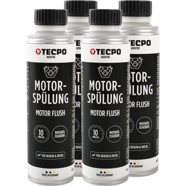 4x TECPO Motorspülung Motor Flush Motorreiniger, 300 ml
