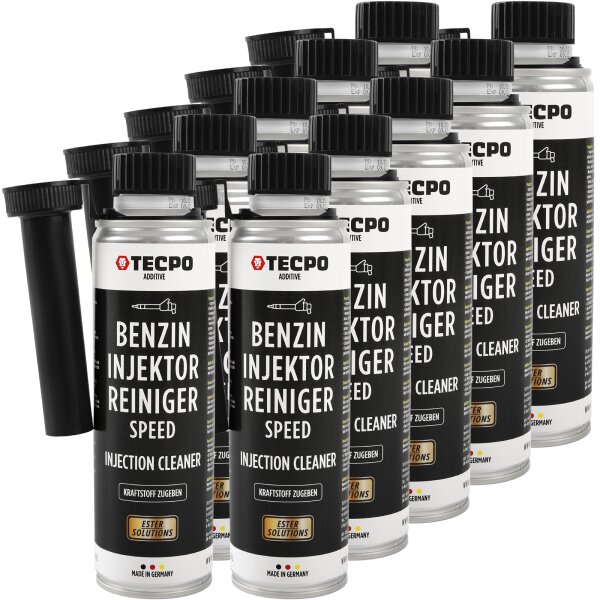 10x TECPO Injektor Reiniger ESTER Benzin Einsprizdüsen Additiv, 300 ml