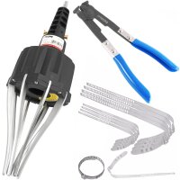TECPO Druckluft-Montagewerkzeug + Klemmazange + 8x...
