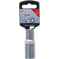 BGS Steckschlüssel-Einsatz Super Lock, tief | Antrieb Innenvierkant 10 mm (3/8") | SW 17 mm