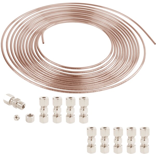 Bremsleitung - Kupfer-Nickel - 4.75, 10m +   10x Verbinder für 4.75 mm 3/16 Bremsleitung