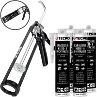 4x TECPO KKD 801 Karosserie Klebe- und Dichtmasse, 370g +...