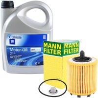 MANN-FILTER Ölfilter + 5L OPEL GM 5W-30 dexos2 +...