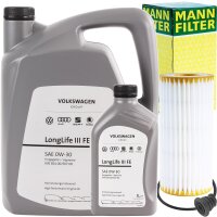 MANN-FILTER Ölfilter + Schraube + VAG Original 0W-30...
