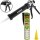 PETEC K&D Karosserie Klebe- und Dichtmasse 310 ml schwarz + Alu-Kartuschenpresse