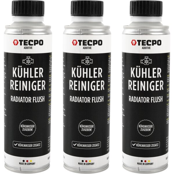 3x TECPO Kühlerreiniger Kühlwasser Zusatz Kühlsystem Reiniger, 300 ml