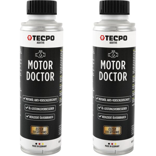 2x TECPO Motor Doctor Motoröl Anti-Verschleißschutz ESTER, 300 ml