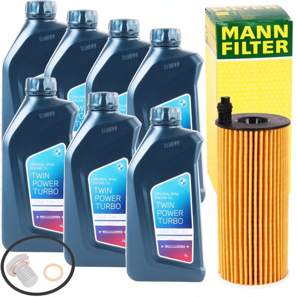 MANN-FILTER Ölfilter + 7 Liter Original BMW 5W-30 Twin Power Turbo Longlife-04