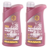 2x MANNOL 10W-40 ESTER Technology 4-Takt Motorbike, 1 L