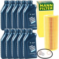 MANN Ölfilter + Schraube + 10L Liter Original BMW 5W-30