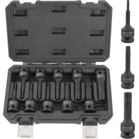 TECPO Kraft-Bit-Einsatz-Satz | T20-T80 | 10-tlg. + Kraft Adaptersatz, 6-teilig