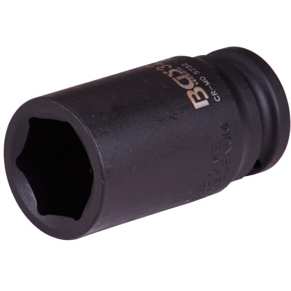 BGS Kraft-Steckschlüssel-Einsatz Sechskant, tief | Antrieb Innenvierkant 20 mm (3/4") | SW 32 mm