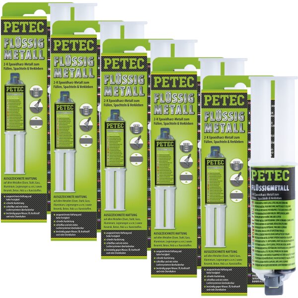 5x PETEC Flüssigmetall, 25 ml