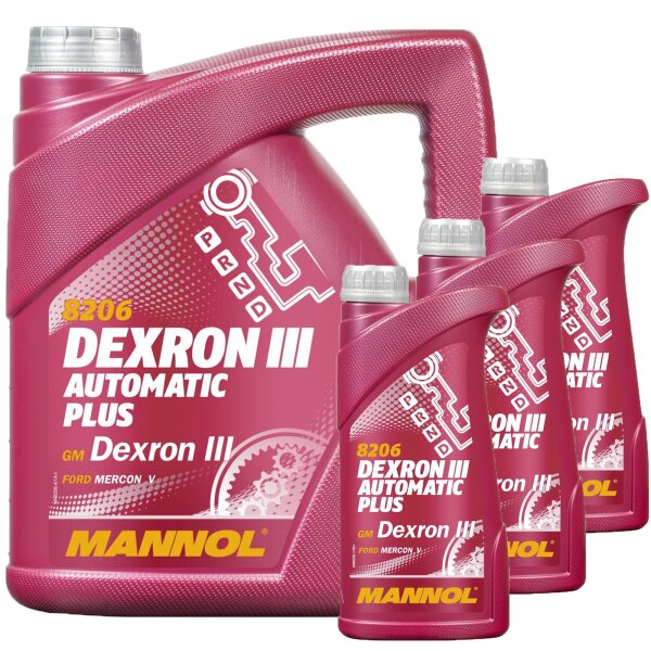 MANNOL ATF Öl Dexron III Automatik Getriebeöl Servoöl, 7 Liter