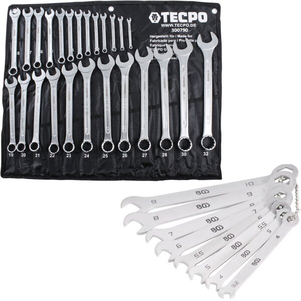 TECPO Maulringschlüssel-Satz + BGS Mini Ringschlüsselsatz