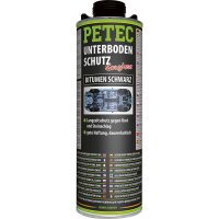 PETEC Unterbodenschutz Bitumen schwarz, 2 Liter + TECPO Druckluft Pistole