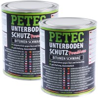 2x PETEC Unterbodenschutz Bitumen schwarz, 1 L