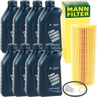 MANN Ölfilter + Schraube + 10L Liter Original BMW 0W-30