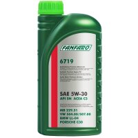 8x FANFARO 5W-30 API SN CF VW 504.00 507.00 BMW LL-04 MB 229.51 , 1L