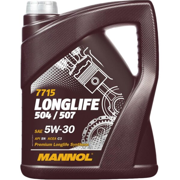 FEBI Ölfilter + 5L MANNOL 5W-30 Longlife Öl Set Für VW/Audi 1.9/2.0 TDI – VW 504/507.00